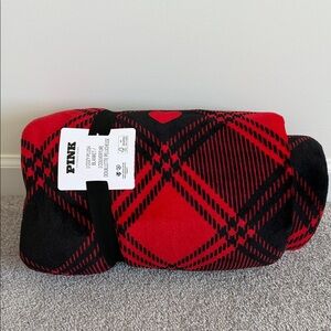 Pink x Victoria’s Secret Red and Black Plush Blanket
